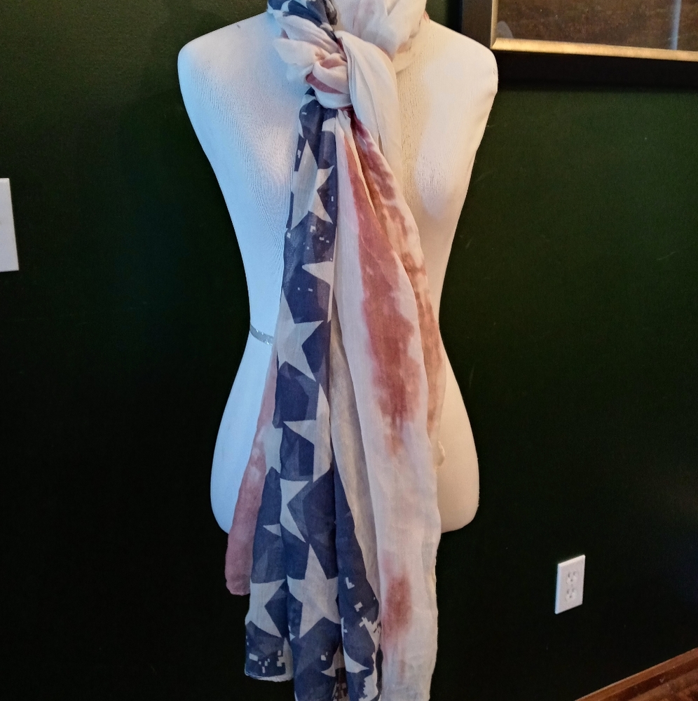 USA flag scarf